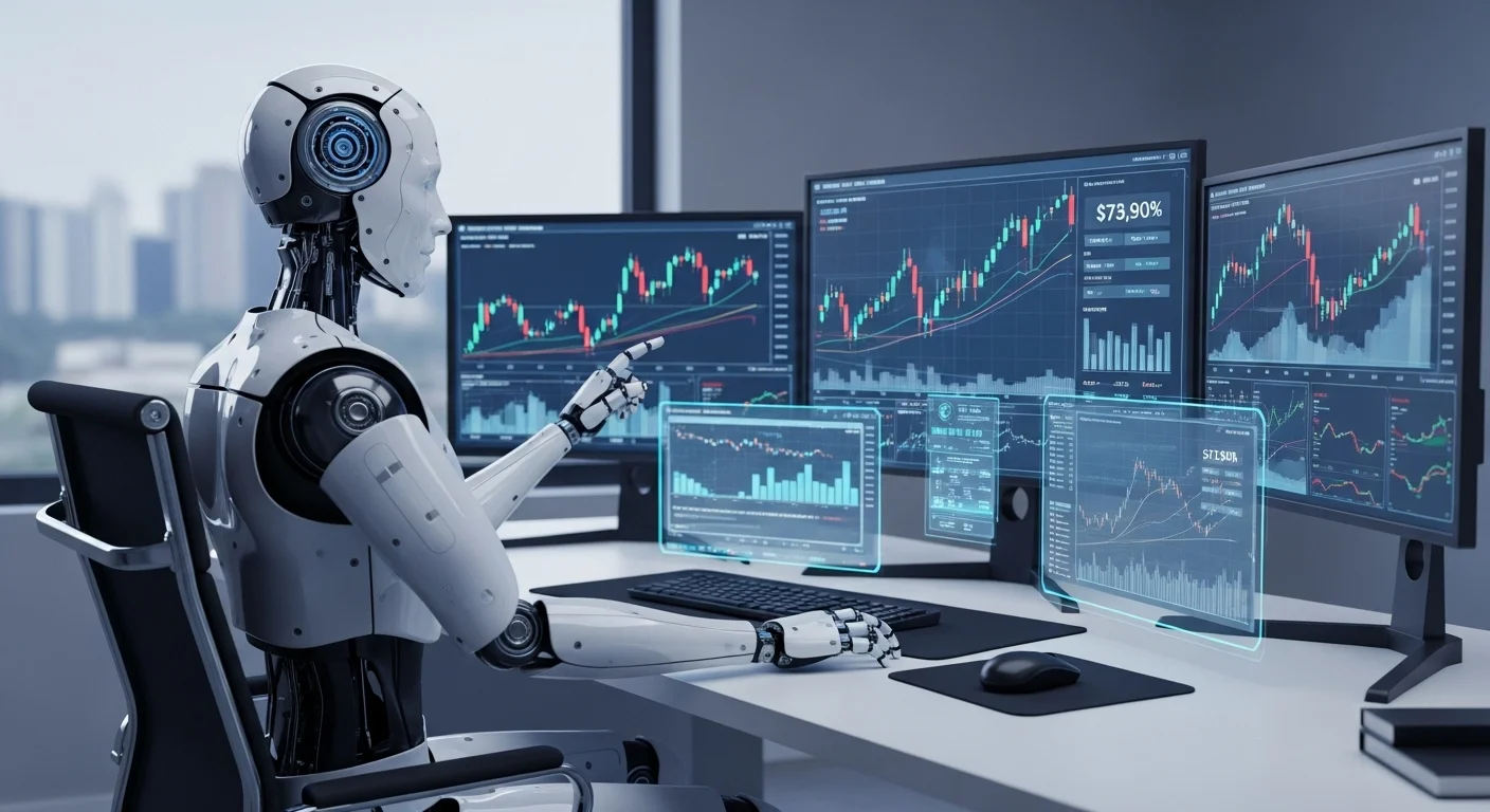 Homem de negócios apontando para um gráfico de ações em uma tela grande, ilustrando a análise do BTG Pactual sobre as empresas que devem adiantar dividendos antes da Reforma Tributária.