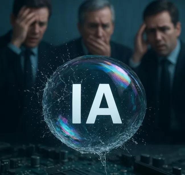 Bolha de IA para ilustrar matéria Michael Burry contra IA