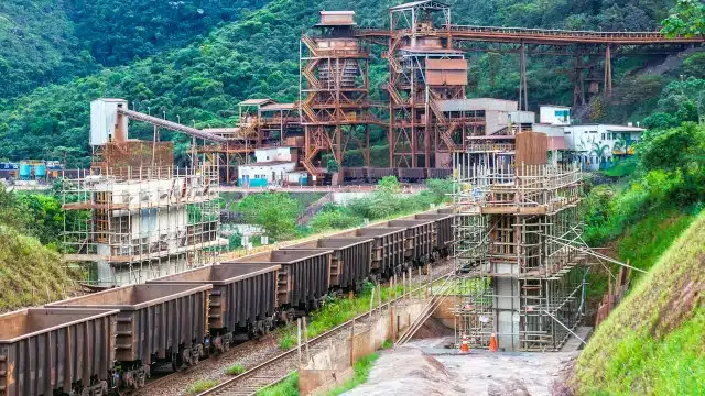Produção de minério de ferro em Minas Gerais