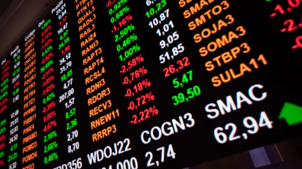Gráfico financeiro para Ibovespa hoje