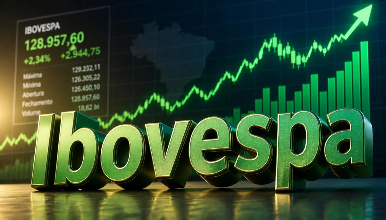 Gráfico financeiro para Ibovespa hoje
