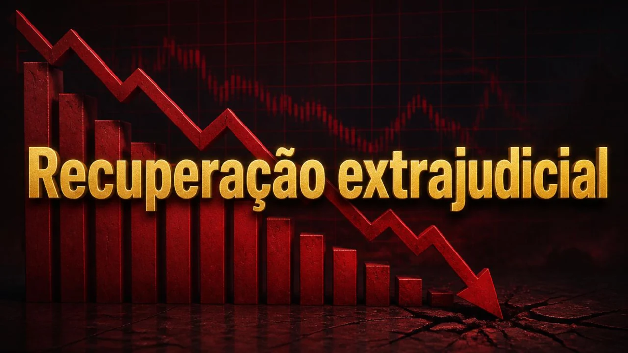 Gráfico financeiro mostrando recuperação extrajudicial em detalhe
