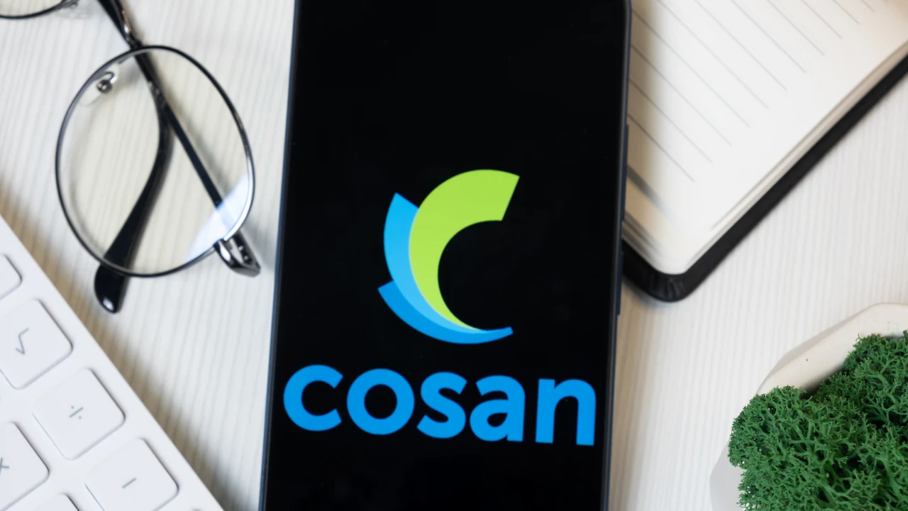Logo da Cosan em tela de celular